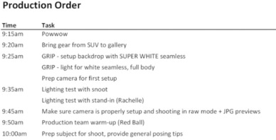 multi-camera-shoot-schedule